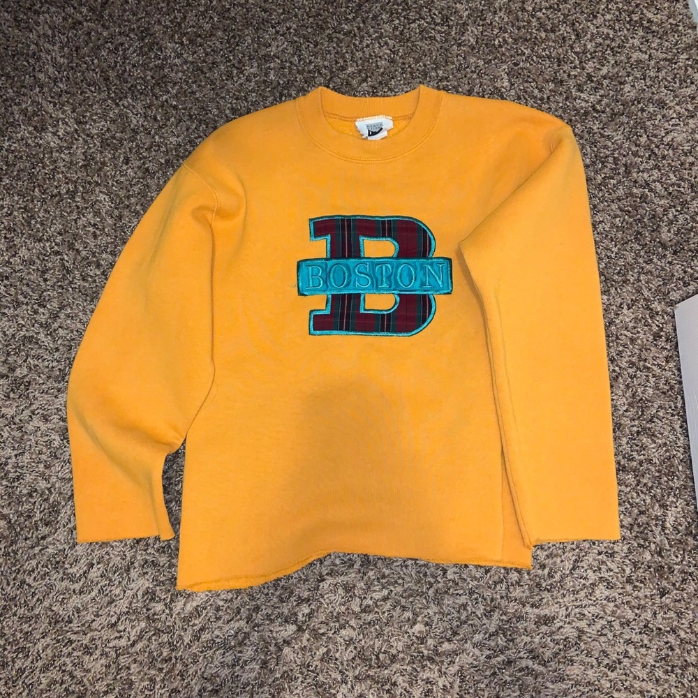 cropped boston sweater